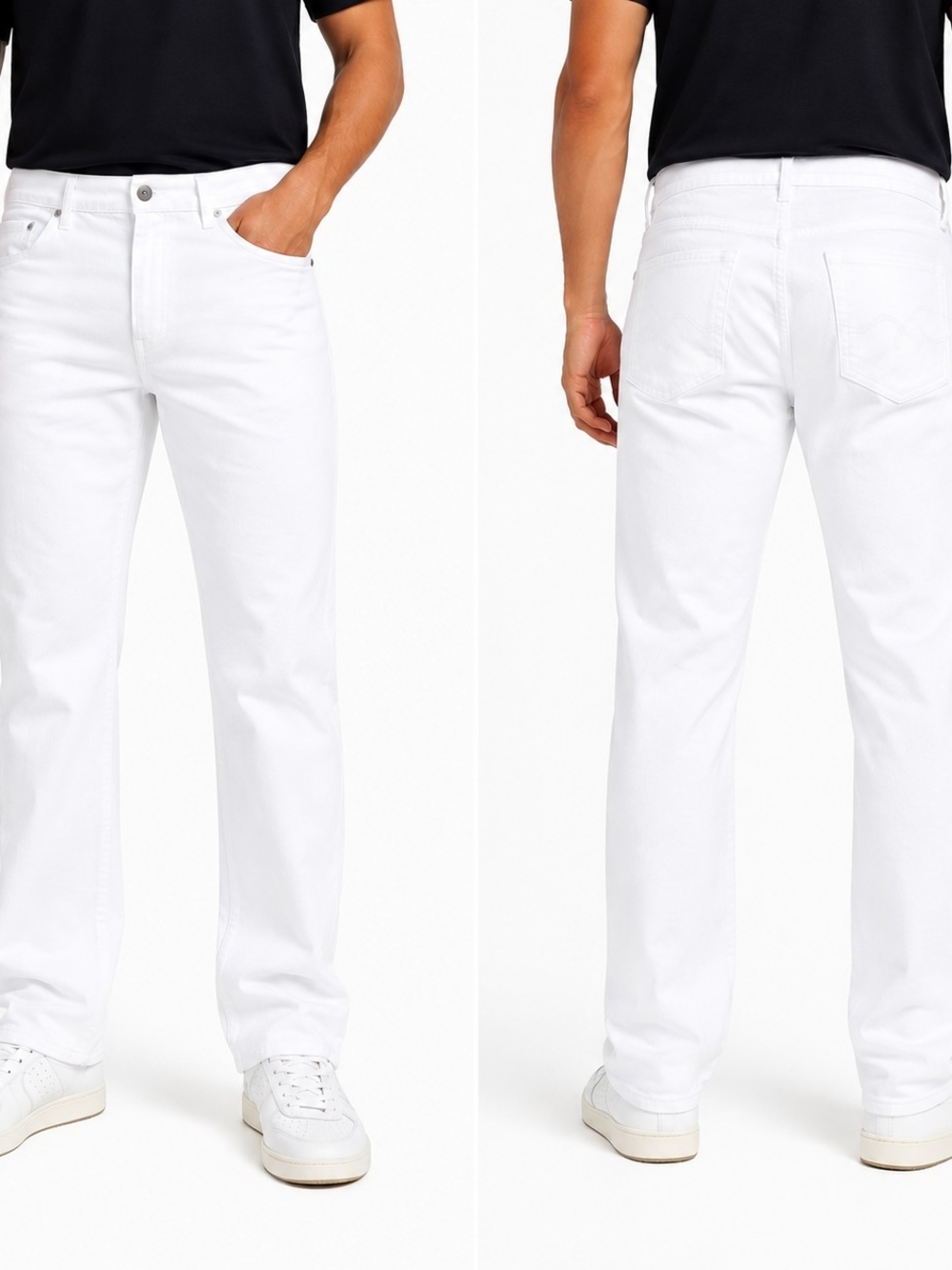 Calvin Klein Jeans Men’s White Straight-Leg Jeans